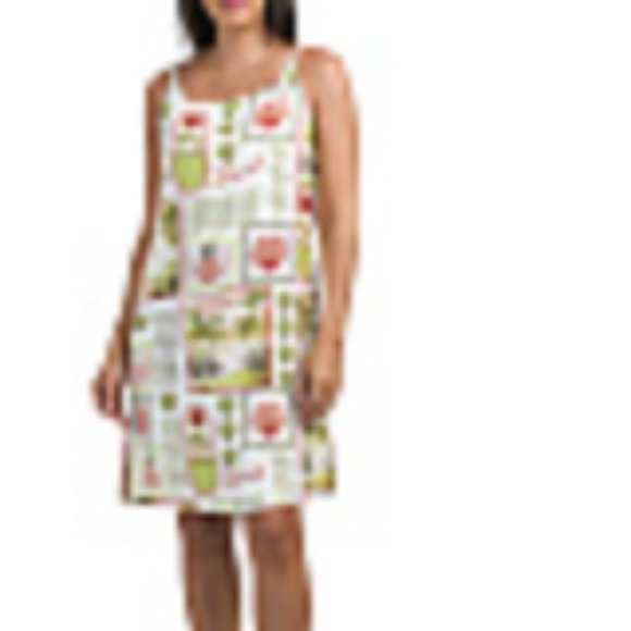 New C&C CALIFORNIA Linen Blend Ponzu Stamp Mini Dress -Size Large - Picture 2 of 3